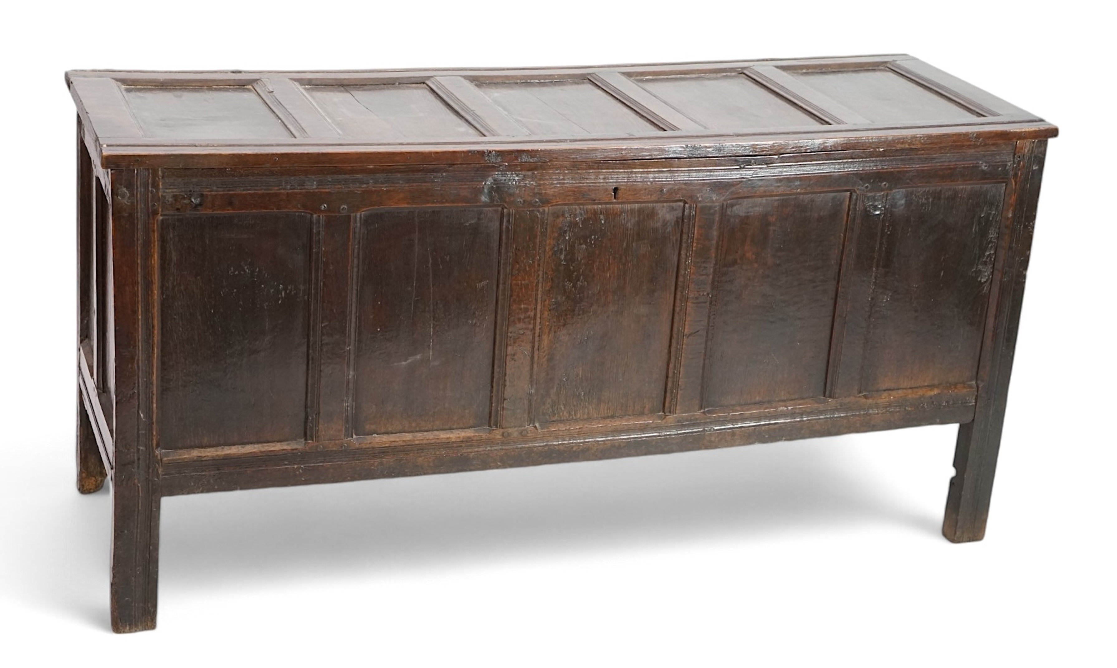 A 17th century oak coffer